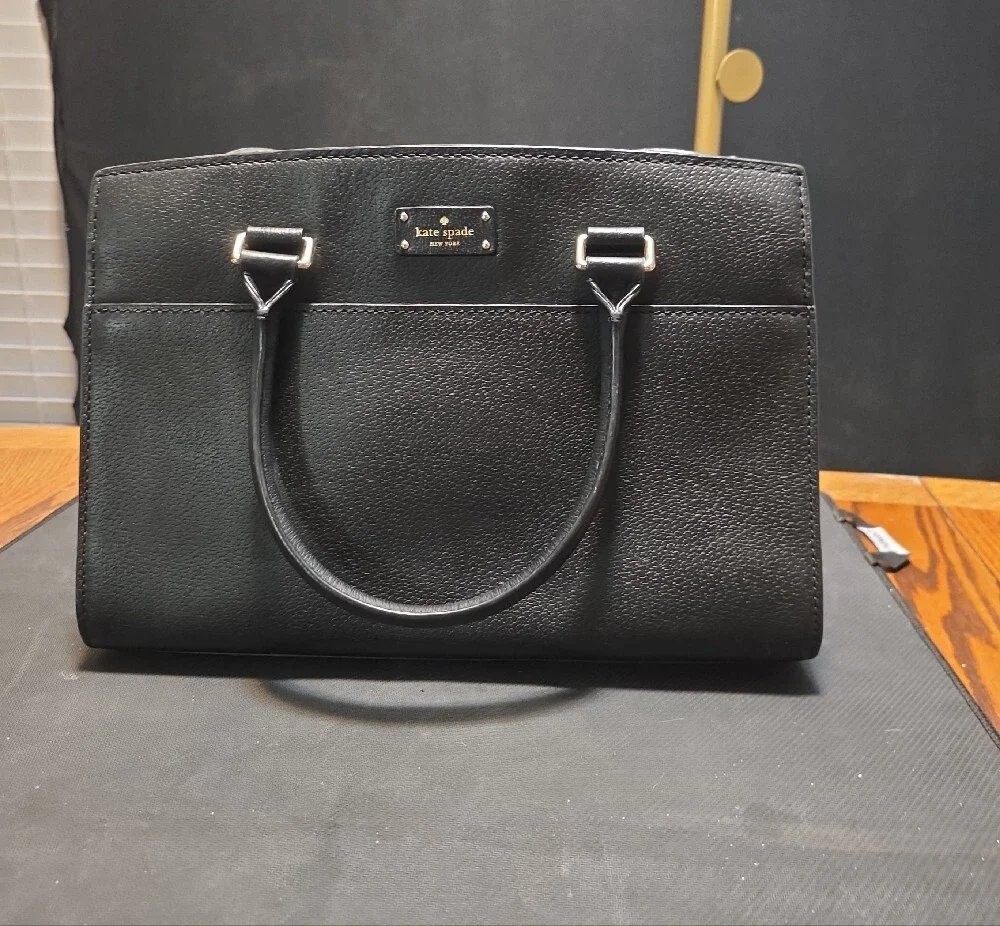 Kate Spade Black Leather Satchel Bag